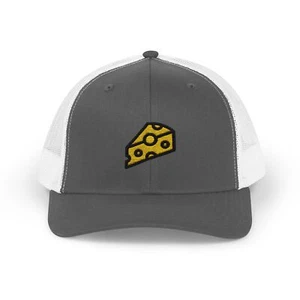 Cheese Wedge Trucker Hat | Embroidered Cheese Wedge Trucker Hat | Cheese Hat - Picture 1 of 33