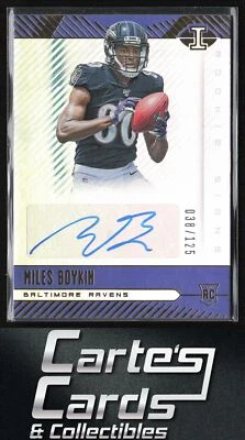 Miles Boykin 2019 Panini Illusions #RS-MIB Rookie Signs Baltimore Ravens 38/125 - Image 1 of 2