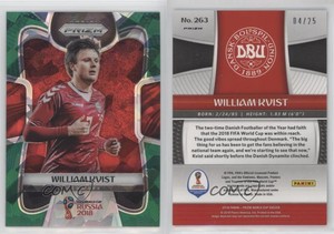 2018 Panini Prizm World Cup Green Crystal Prizm /25 William Kvist #263