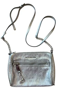 Michael Kors Silver Metallic crossbody bag - Picture 1 of 12