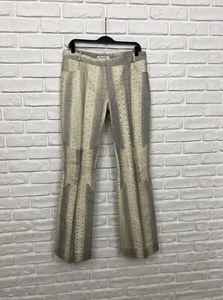 Pantalones acampanados de cuero acampanados Christian Dior Boutique Paris Galliano EE. UU. 10 - Imagen 1 de 17