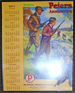 CALENDARIO DE PARED ORIGINAL PETERS 2011 22 X 28, NUEVO STOCK ANTIGUO, PAPEL PESADO, CAZA - Imagen 1 de 2