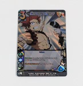 MY HERO ACADEMIA TCG MHA01 1st Ed COORDINATED EFFORT XR Foil EX/NM - Picture 1 of 2