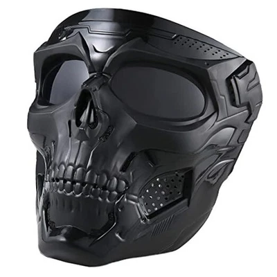 Skull Mask Full Face Tactical Masks for CS Survival Games Shooting Black - Image 1 of 4