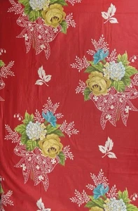 Vintage Waverly Floral Fabric "Chantilly Rose" 2 Yards - Picture 1 of 5