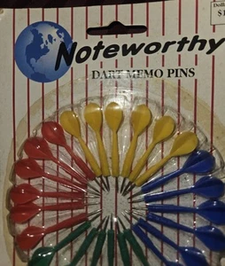Vintage Noteworthy DART MEMO PINS Old Stock Office Supply Original Package - Picture 1 of 2