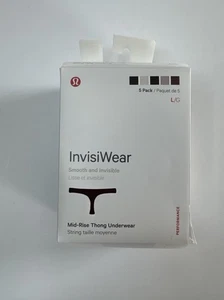 New Size Large Lululemon InvisiWear Mid Rise Thong 5 pack Multi Color NWT - Picture 1 of 6