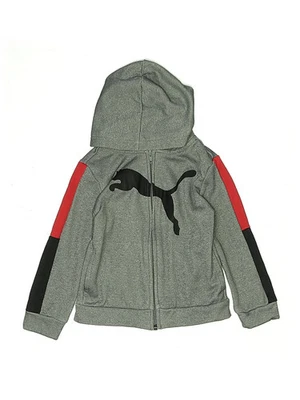 Sudadera con capucha gris con cremallera Puma 3T para niños Foto 1 de 2