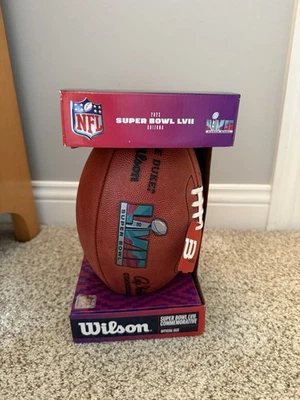 NUEVO SuperBowl LVII 57 Wilson Oficial Conmemorativo Football Chiefs v Eagles Nuevo de Lote Antiguo Foto 1 de 2