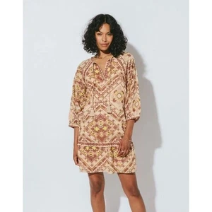Cleobella Amber Mini Dress | Geo Print | Organic Cotton | Small - Picture 1 of 17
