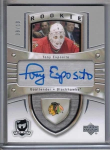 2013-14 UD The Cup hockey Tony Esposito Crosby Tribute auto /10 card BLACKHAWKS - Bild 1 von 2