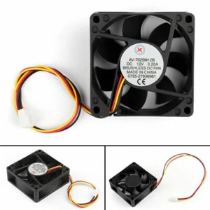 1Pcs DC Brushless Cooling PC Computer Fan 12V 7025B 70x70x25mm 0.2A 3 Pin Wire` - Afbeelding 1 van 6