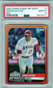 PSA 10 **SHOHEI OHTANI** 2023 TOPPS HOBBY RIP NIGHT RED 1/1 true SPECIAL HOBBY** - Picture 1 of 2