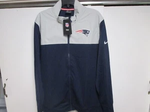 CHAQUETA DEPORTIVA NIKE NEW ENGLAND PATRIOTS PARA HOMBRE CREMALLERA COMPLETA (XL) ¡NUEVA CON ETIQUETAS AZUL MARINO Y GRIS NÍTIDA! - Imagen 1 de 8