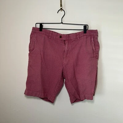 Brooks Brothers Shorts Men's Size 38 Red Genuine Seersucker Striped Preppy - Image 1 of 4