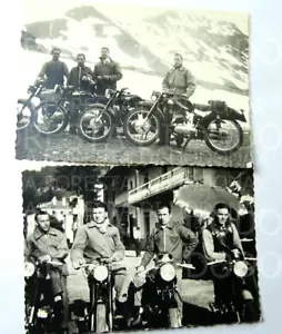 VECCHIA FOTO MOTOCICLISTI MOTO D'EPOCA MOTOCICLISMO RETRO VINTAGE FOTOGRAFIA - Foto 1 di 2
