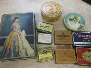 JOBLOT OF VINTAGE TINS TWO CARDBOARD JEWELLERY BOXES  