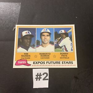 1981 Topps - Future Stars #479 Bobby Ramos, Bob Pate, Tim Raines (RC) HOF READ