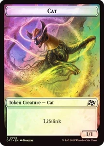 Cat // Thopter (0010) Double-Sided Token 2 // 10 Foil NM MTG Aetherdrift Magic - Picture 1 of 2