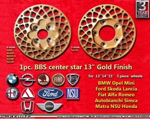 wheel star 13" x cerchio 13 14 15" x 3 piece wheels Fiat Ford BMW NSU Mini - Foto 1 di 73