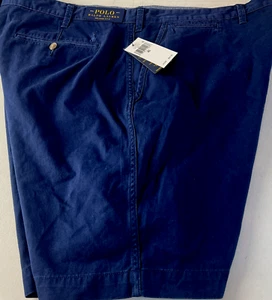 NEW Polo Ralph Lauren Chino Shorts Mens Sz 40 Blue Walking Casual Relaxed Fit - Picture 1 of 5