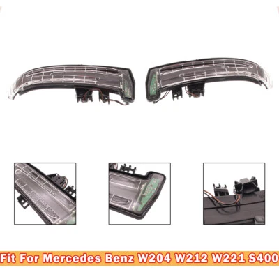 Fit For Mercedes Benz W204 W212 W221 S400 Pair Mirror Turn Signal Light LED Foto 1 de 4