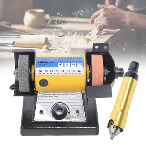 280W Gem Jewelry Polishing Grinding Machine Bench Lathe Polisher+Carving Cutter - Picture 1 of 17