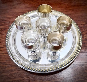 Vintage Cordial Versilbertes Set mit Tablett und Glasdeckel - Rubin & Söhne Juweliere - Bild 1 von 9
