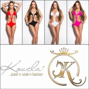 Sexy KouCla Neckholder Monokini mit Nieten - Picture 1 of 30