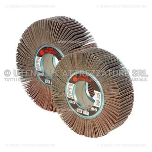 R&G RUOTA ABRASIVA LAMELLARE per FLANGE SATINATRICE in TELA ABRASIVA SATINATURA - Foto 1 di 1