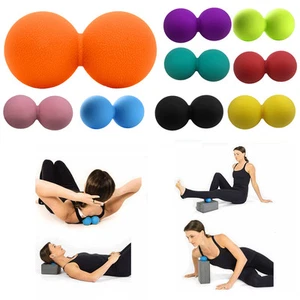 Peanut Lacrosse Massage Ball Trigger Point Yoga Therapy Myofascial Release Tools - Picture 1 of 20