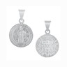 Sterling Silver 1 1/8 Saint St Benedict Patron Medal w Chain & Boxed from MRT e