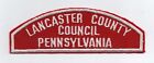 Lancaster County Council, Pennsylvania RWS, Red & White Strip, Mint!