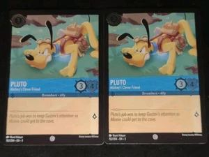 Pluto - Mickey's Clever Friend (common) Cold Foil Sapphire Into the Inklands X2 - Picture 1 of 3