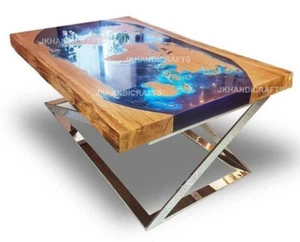 New Design Epoxy Resin Dining Coffee Table Top Office Desk Office Table Decor - Picture 1 of 4