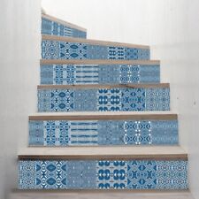 6Pcs Morocco Tile Floor Stair Stickers Bathroom Kitchen Decoration Wall Sticker