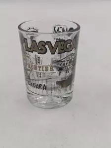Vintage Las Vegas Shot Glass - Old Casinos Tropicana Sahara Dunes Sands Stardust - Foto 1 di 7