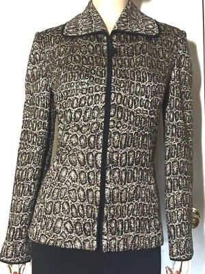 Preciosa Chaqueta de Noche St John Patrón Crock Cubierta en Lentejuelas talla 12 Foto 1 de 4