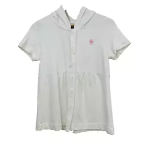 Polo Ralph Lauren Mädchen Schwimmbezug Medium weiße Kapuze 100 % Baumwolle Logo - Bild 1 von 10