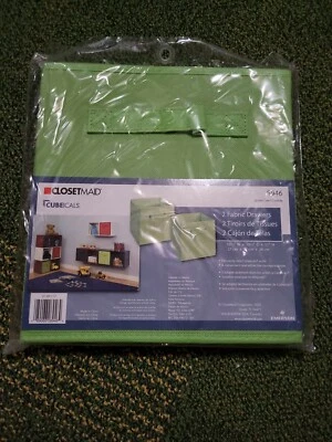 ClosetMaid 18654 Cubeicals Fabric Drawer, Green, 2-Pack - Imagem 1 de 3