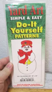Patrón de arte de patio hágalo usted mismo, 48 x 24 muñeco de nieve señora chip, con instrucciones - Imagen 1 de 4