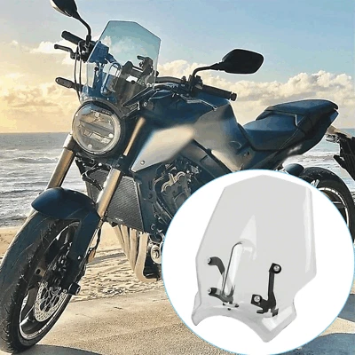 For Honda CB650R CB 650R 2024+ Front Windshield Windscreen Wind Deflector Clear Foto 1 de 4