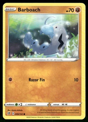 Barboach 099/192 Common Normal SWSH02: Rebel Clash NM - Image 1 of 2