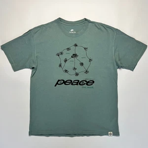 Camiseta Nike Peace & Love Mintgreen L Shirt verde menta look vintage años 90 - Imagen 1 de 5