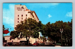 Clearwater FL, Fort Harrison Hotel, Sunoco Gas, Florida c1963 Vintage Postcard   - Picture 1 of 2