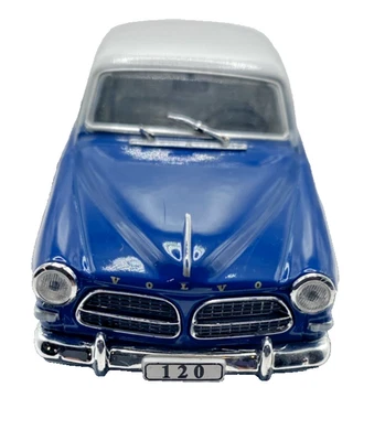 Volvo 120 Amazon Atlas Model 1:43 scale 2 tone Royal Blue Cal White  4Dr Sedan - Image 1 of 4