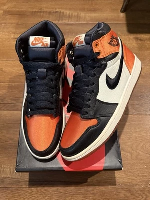 Talla 9 Mujer/Talla 7.5 - Air Jordan 1 Retro OG Alto Satén Roto Tablero Trasero W Foto 1 de 4