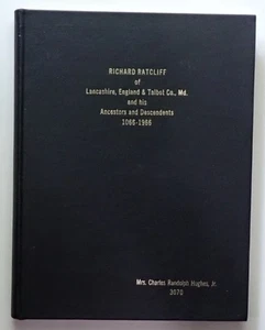 RICHARD RATCLIFF LANCASHIRE ENGLAND TALBOT COUNTY MARYLAND GENEALOGY - Imagen 1 de 5