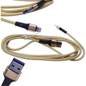 3A USB Fast Charging Cable iPhone 14 11 12 13 Pro X XS Max Yellow/White iPad 6ft - Picture 1 of 7