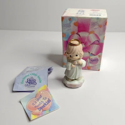 Precious Moments 1996 261254 Piedra de nacimiento Pequeña JUNIO Perla de imitación Figura Ángel Foto 1 de 4